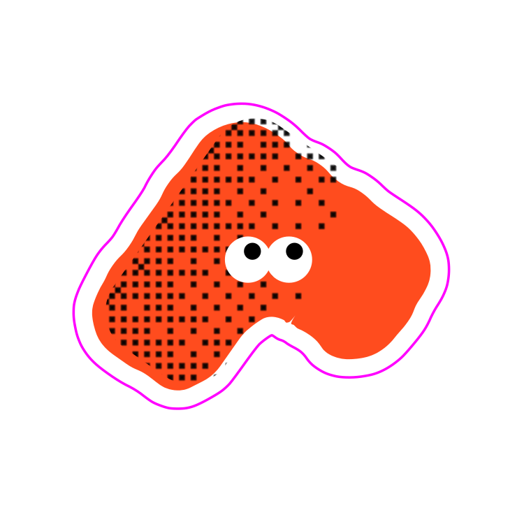 Sticker con línea de corte — Personaje 05