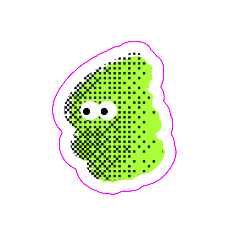 Sticker con línea de corte — Personaje 06