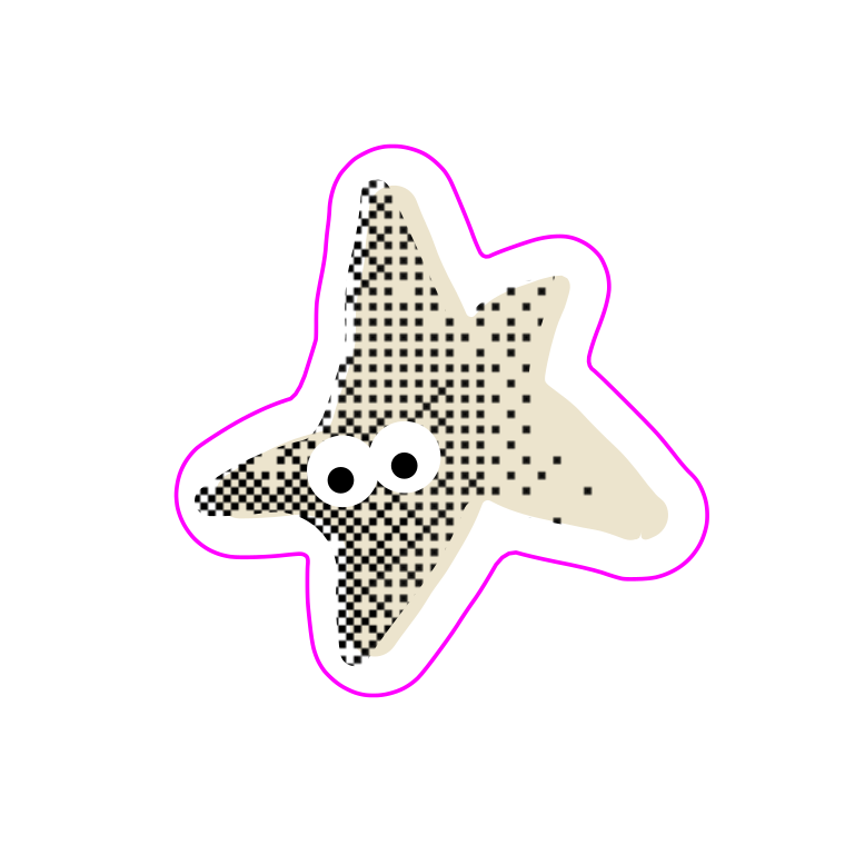 Sticker con línea de corte — Personaje 07